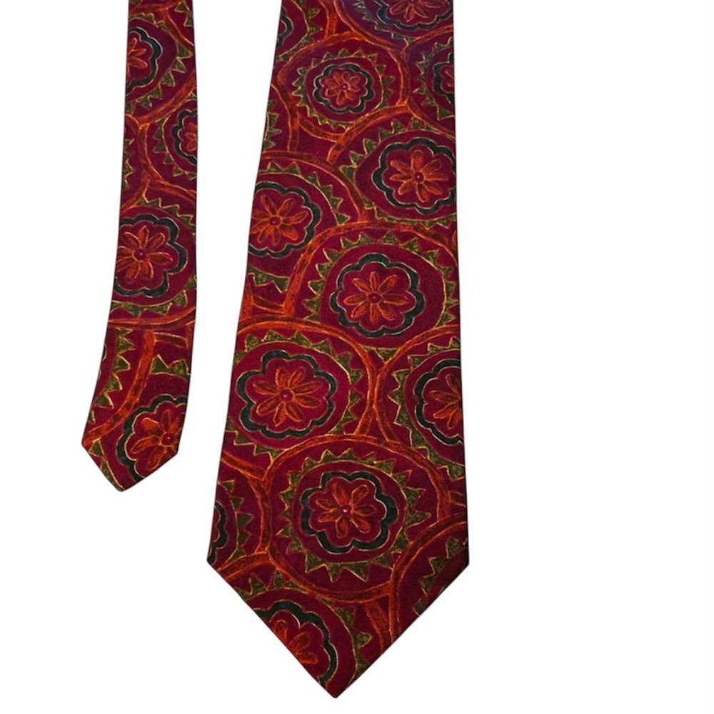 Vintage Structure Le Collezioni 4” x 56” Necktie 100% Silk Pattern Formal Event